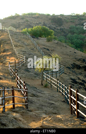 Geländer an Takmak Tok auf Fort Raigad; Maharashtra; Indien Stockfoto