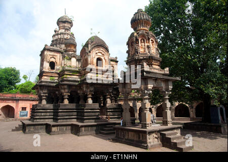 Vishveshwara Mahadeva Tempel in Sangam Mahuli; Satara Bezirk; Maharashtra; Indien Stockfoto