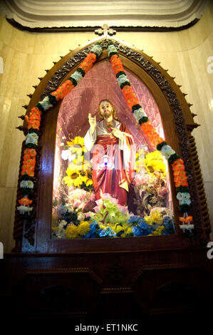 Idol von Jesus in San Thome Kathedrale; Madras Chennai; Tamil Nadu; Indien Stockfoto