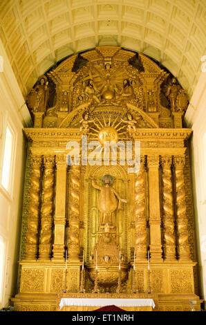 Altäre in der Basilika von Bom Jesus, Basilica de Bom Jesus , UNESCO-Weltkulturerbe , Old Goa , Goa , Indien , Asien , Indisch, Asiatisch Stockfoto