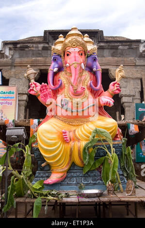 Herrn Ganpati während Ganesh Festival; Tamil Nadu; Indien Stockfoto