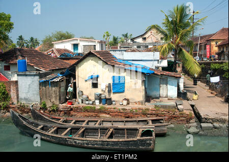 Fischerdorf bei mattancherry; Cochin; Kochi; Kerala; Indien; asien Stockfoto