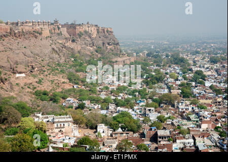 Ansicht von Gwalior Stadt und Festung; Madhya Pradesh; Indien Stockfoto