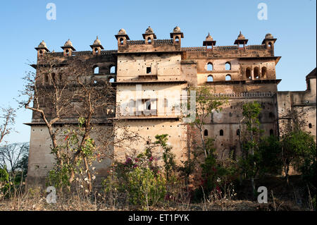 Raj Mahal Palast in Orchha; Tikamgarh; Madhya Pradesh; Indien Stockfoto