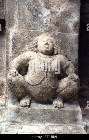 Abbildung auf dem Dach des Ajanta Höhlen geschnitzt; Aurangabad; Maharashtra; Indien Stockfoto