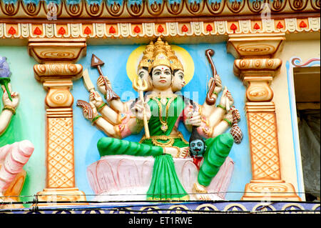 Devi Kali Mata Statue auf Yamai Mandir-Tempel von Aundh; Satara; Maharashtra; Indien Stockfoto