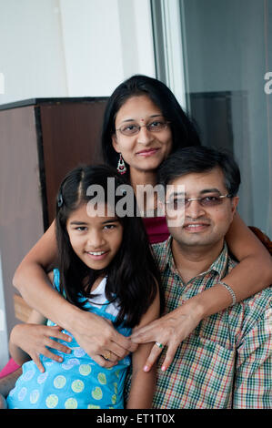 Familienportrait Ehemann Ehefrau Mutter Vater Tochter HERR#556 Stockfoto