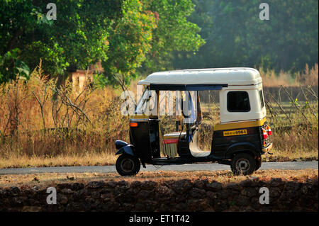 Auto Rickshaw, Sindhudurg, Konkan, Maharashtra, Indien, Asien, Asien, Indien Stockfoto