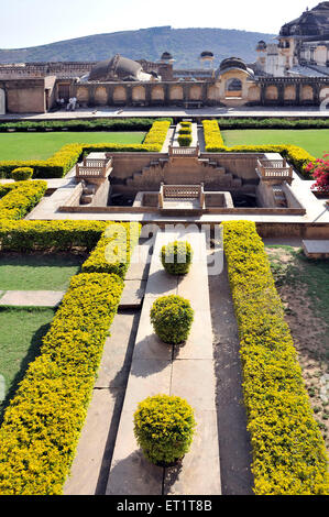 Garten im Umaid Palace Bundi in Rajasthan Indien Asien Stockfoto