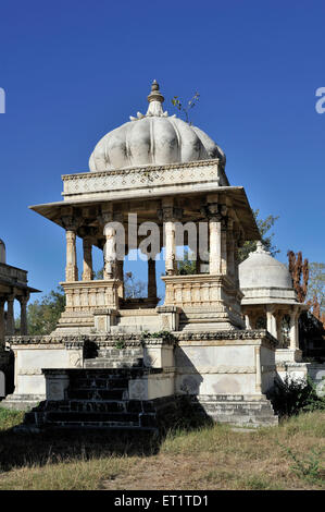 Kenotaphen Chhatries Königsgrab an Ahar in Udaipur Rajasthan Indien Asien Stockfoto