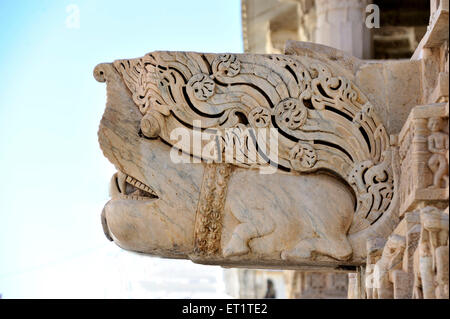 Wasserauslauf, Jagdish Tempel, Vishnu Tempel, Udaipur, Rajasthan, Indien, Asien Stockfoto