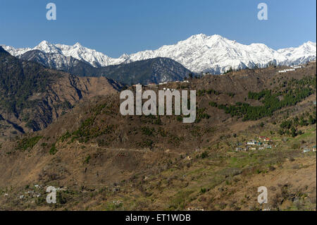 Schneebedeckte Berge in der Nähe von Staatsautorität in Himachal Pradesh Indien Asien Stockfoto