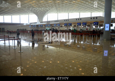 Flughafen Terminal 2, Internationaler Flughafen Sahar, Internationaler Flughafen Chhatrapati Shivaji Maharaj, Bombay, Mumbai, Indien, Asien, indischer Flughafen Stockfoto