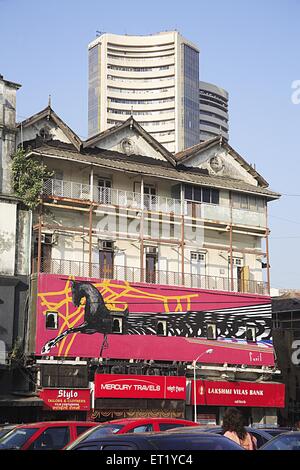 Bombay Stock Exchange; BSE; alt und neu; Bombay; Mumbai; Maharashtra; Indien; Asien; Asiatisch; Indisch Stockfoto