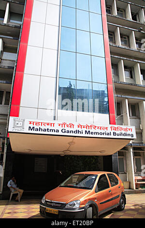 Mahatma Gandhi Memorial Building; J. Podar Road; Charni Road; Bombay; Mumbai; Maharashtra; Indien; Asien; Asiatisch; Indisch Stockfoto