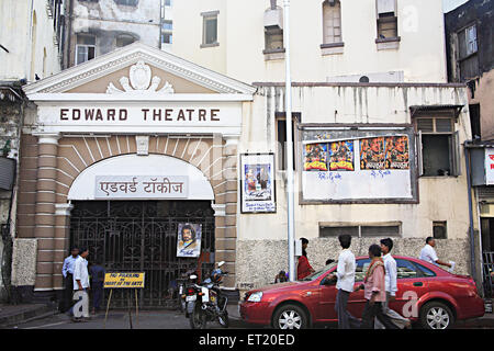 Bollywood-Kino-Saal Edward Theater zeigen Hindi-Film; Dhobi Talao; Kalbadevi Straße; Marine Lines; Bombay-Mumbai Stockfoto