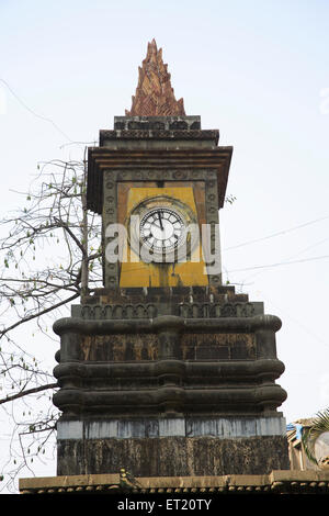 Uhrenturm, Zoroastrismus Agiary, Parsi Fire Tempel, Bomonjee Hormarjee Wadia, Perin Nariman Straße, Fort, Bombay, Mumbai, Maharashtra, Indien, Asien Stockfoto