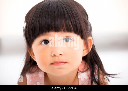 süße kleine Asiatin Gesicht closeup Stockfoto