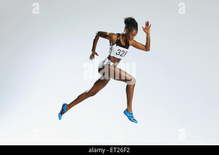 Weibliche Athleten laufen Stockfoto