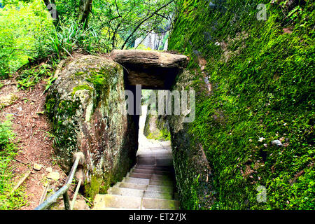 in einer tiefen Schlucht Trail Stockfoto