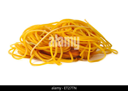 Reihe von elastischen oder Gummibänder auf weißem Hintergrund Stockfoto