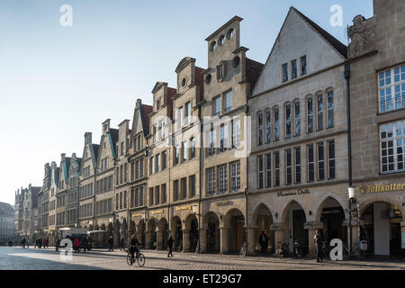 Giebelhäuser in der Altstadt, Osnabrück, Niedersachsen, Deutschland Stockfoto