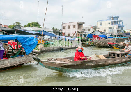 Der schwimmende Markt, Can Tho, Vietnam Stockfoto