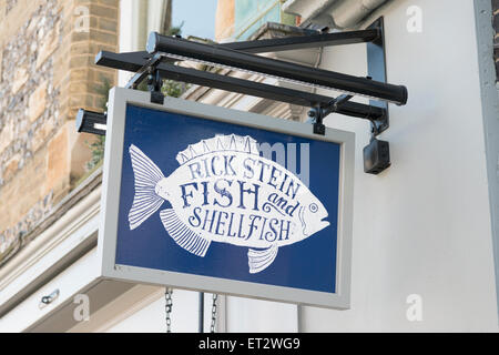 Das Zeichen für die Rick Stein Restaurant und Café in Winchester UK Stockfoto