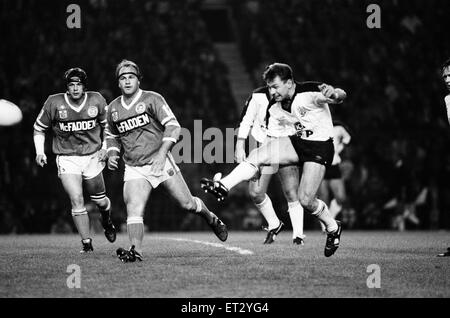 1989 World Cup Challenge (auch bekannt als die Fosters World Cup Challenge) die erste offizielle World Cup Challenge match.  Widnes statt 30 18 Canberra Raiders im Old Trafford, Manchester. 4. Oktober 1989. Stockfoto