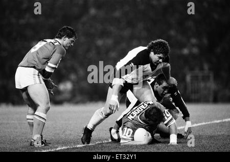 1989 World Cup Challenge (auch bekannt als die Fosters World Cup Challenge) die erste offizielle World Cup Challenge match.  Widnes statt 30 18 Canberra Raiders im Old Trafford, Manchester. 4. Oktober 1989. Stockfoto