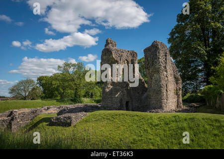 Ludgershall Schloß ruiniert 12. Jahrhundert befestigte königliche Residenz in Wiltshire, Großbritannien Stockfoto