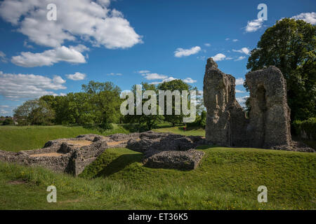 Ludgershall Schloß ruiniert 12. Jahrhundert befestigte königliche Residenz in Wiltshire, Großbritannien Stockfoto