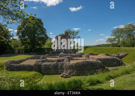 Ludgershall Schloß ruiniert 12. Jahrhundert befestigte königliche Residenz in Wiltshire, Großbritannien Stockfoto