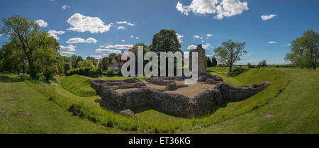 Ludgershall Schloß ruiniert 12. Jahrhundert befestigte königliche Residenz in Wiltshire, Großbritannien Stockfoto