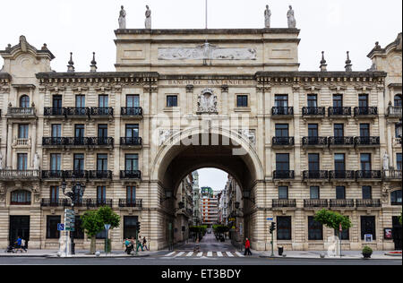 Die Banco De Santander Spanien Stockfoto