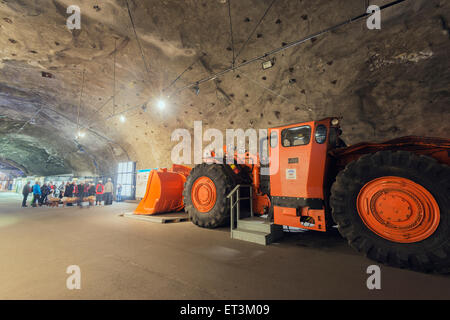 Polarkreis, Lappland, Skandinavien, Schweden, Kiruna, LKAB Bergbau Tour, größte unterirdische mine Eisenerz in der Welt Stockfoto