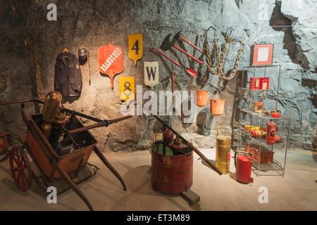 Polarkreis, Lappland, Skandinavien, Schweden, Kiruna, LKAB Bergbau Tour, größte unterirdische mine Eisenerz in der Welt Stockfoto