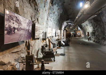 Polarkreis, Lappland, Skandinavien, Schweden, Kiruna, LKAB Bergbau Tour, größte unterirdische mir Eisenerz in der Welt, Museum ex Stockfoto