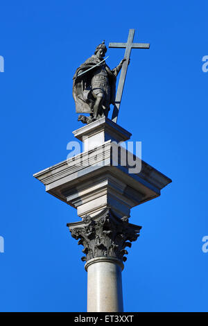 Schlossplatz mit Sigismund (Zygmund) Spalte in Warschau, Polen Stockfoto