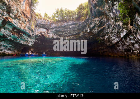 Grotte von Melissani, Kefalonia, Griechenland Stockfoto