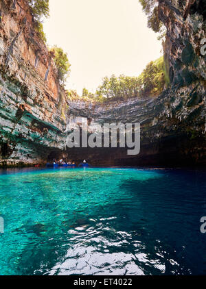 Grotte von Melissani, Kefalonia, Griechenland Stockfoto