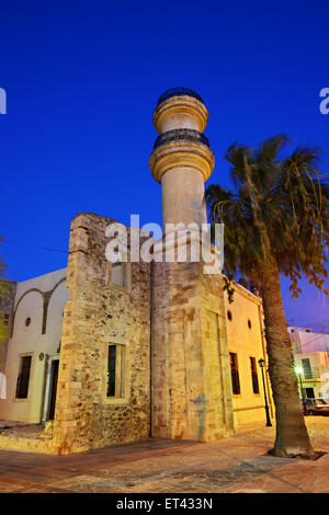 Die Moschee in der alten Nachbarschaft ("Kato Mera") von Ierapetra Stadt, Lasithi, Kreta, Griechenland Stockfoto