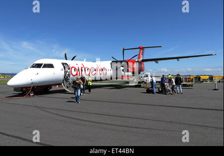 Sylt, Deutschland, Bombardier Dash 8Q-400 von airberlin Stockfoto