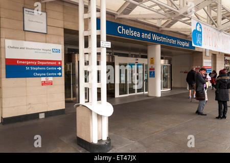 Chelsea und Westminster Hospital NHS Foundation Trust Eingang Stockfoto