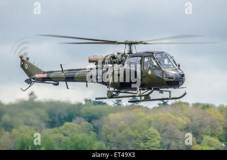 Westland Scout AH1 klassischer Hubschrauber des British Army Air Corps historischer Flug bei einer Flugschau Stockfoto