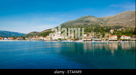 Panorama-Bild der Hafen von Agia Efimia, Kefalonia, Griechenland Stockfoto