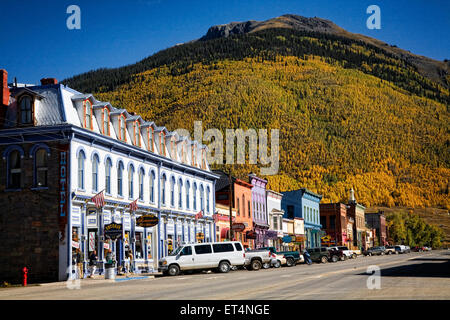 Die alte Bergbaustadt Silverton, Colorado, USA Stockfoto