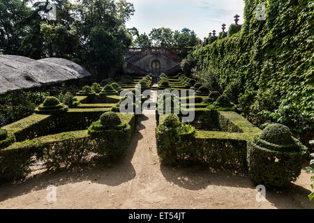 Labyrinth Park Horta in Barcelona. Boixos Garten. Stockfoto