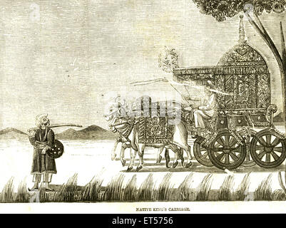 Native König Beförderung; Indien Stockfoto