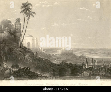 Ruinen von Fatehpur Sikri und Biana; Uttar Pradesh; Indien Stockfoto